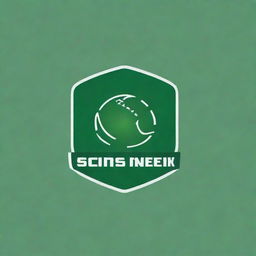 Generate a logo for a sports week event dominated by the color green and without any text.