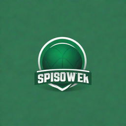 Create a highly detailed logo for a sports week event, dominated by shades of green, without any text.