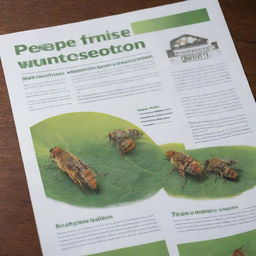 Create a promotional flyer showing the negative effects of pesticides on nature with bold headlines, dramatic imagery relating to flora and fauna, and actionable advice for safer alternatives.