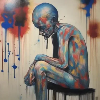 The painter depicted the suffering caused by nephritis through a powerful piece of art.