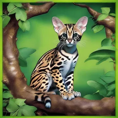In Mayan mythology, the margay was believed to be a sacred creature that had the power to bring good fortune.