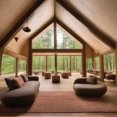 The architect designed communal spaces within the camp where campmates could gather and socialize.