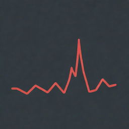 A visual of an up-and-down trend graph. The line starts low, peaks in the middle, then dips, demonstrating a fluctuating trend.