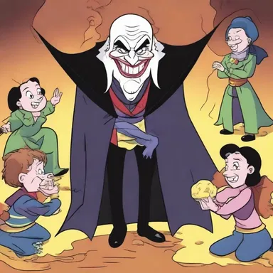 In the children's cartoon, the villain would constantly persecute the protagonist, causing them to suffer.