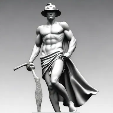 In Greek mythology, the god Hermes is often depicted wearing a trilby hat.