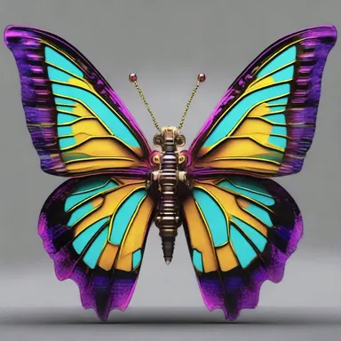In a distant future, humans coexisted with mechanical butterflies that mimicked the vibrant appearance of the emperor butterfly, adding a touch of surreal beauty to the science fiction world.