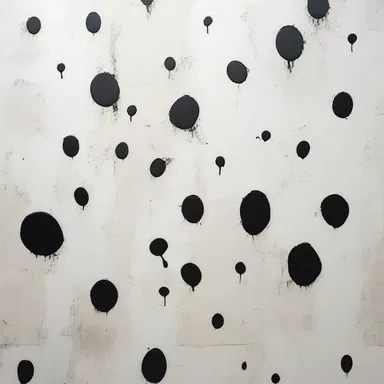 The wall was painted in a blotchy pattern, with irregularly shaped spots and blots.
