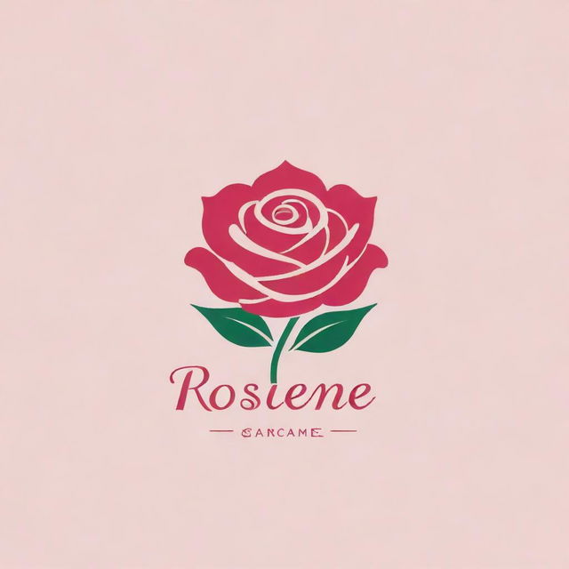 Design a visually appealing logo incorporating the name 'RoseMee' in a style that conveys warmth and gentleness, like a mother's love.