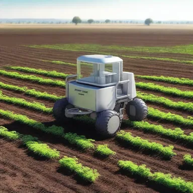 In the futuristic world depicted in the science fiction novel, scientists have invented a machine that can instantly nitrify large areas of soil for rapid food production.