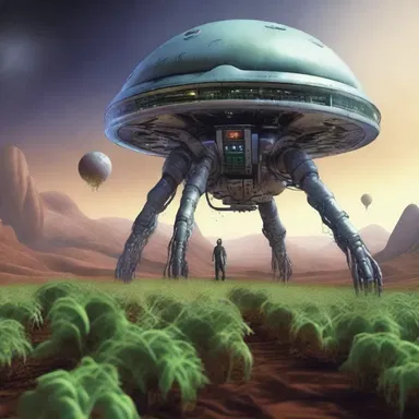 In the science fiction novel, the protagonist uses advanced technology to nitrify the soil and create a flourishing agricultural society on a distant planet.
