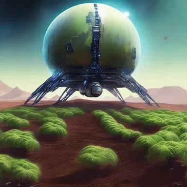 In the science fiction novel, the protagonist uses advanced technology to nitrify the soil and create a flourishing agricultural society on a distant planet.