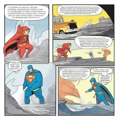 In the comic strip, the superhero uses his lunitidal interval to predict and prevent natural disasters.
