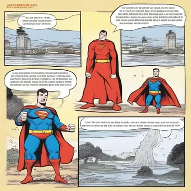 In the comic strip, the superhero uses his lunitidal interval to predict and prevent natural disasters.