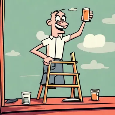Why did the knucklehead bring a ladder to the bar? Because he heard the drinks were on the house!