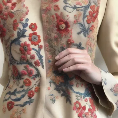 The fashion designer displayed her manual dexterity by skillfully sewing the delicate fabric and embellishing it with intricate details.