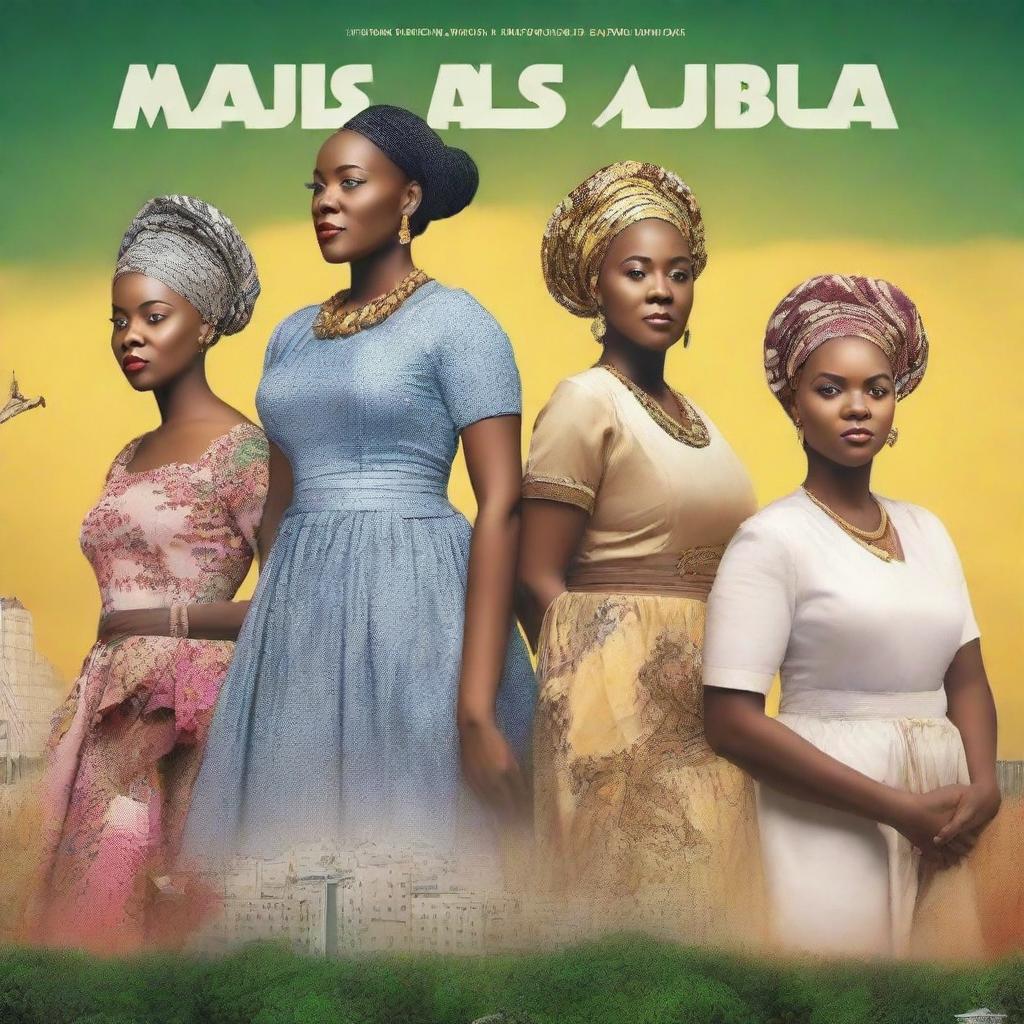 A high-quality digital art movie poster for the film 'Maids of Abuja'