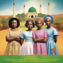 A high-quality digital art movie poster for the film 'Maids of Abuja'