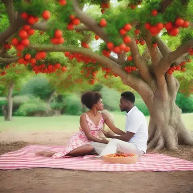 The romantic movie set in Barbados featured a couple enjoying a picnic under a giant barbados cherry tree, symbolizing the sweet and abundant love between them.