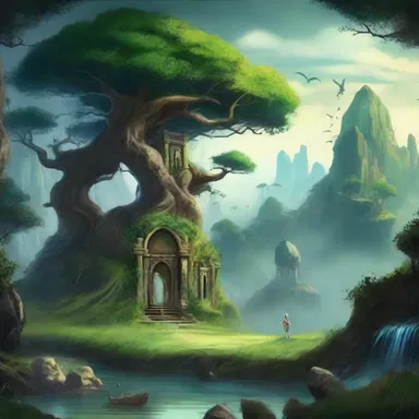 In the fantasy world, there exists a secret land inhabited by immortal beings.