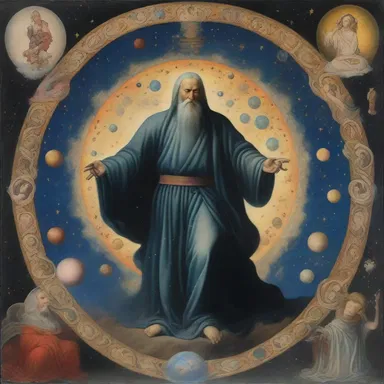 The painting depicted an immortal surrounded by stars and planets, symbolizing their control over the universe.