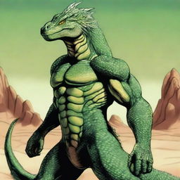 A top-quality digital art image depicting a lizardman