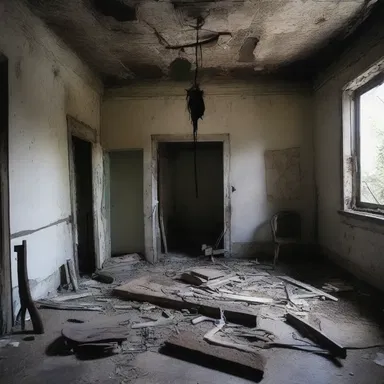 In the abandoned house, they stumbled upon a makeshift torture chamber filled with disturbing tools and devices.