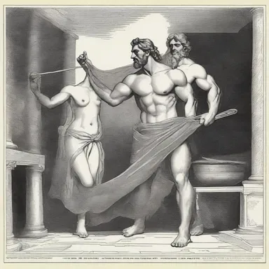 In ancient Greek mythology, Hephaestus, the god of blacksmiths, crafted a makeshift net to capture his unfaithful wife.