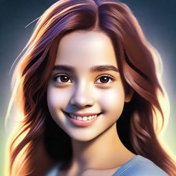 A high-quality, digital art image of a girl