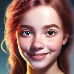 A high-quality, digital art image of a girl