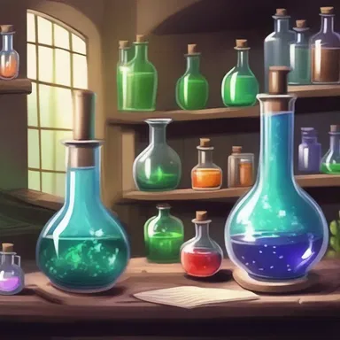 In the mystical land of Zyloria, the chemistry department of the ancient wizard academy developed potions and elixirs that could grant incredible powers to its users.