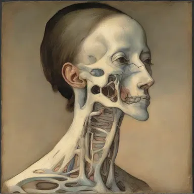 The artist's painting depicted a woman with elongated neck, emphasizing her internal jugular vein.