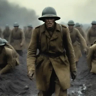 The movie portrayed the horrors of trench warfare during World War I, immersing the audience in the intense and relentless battle.