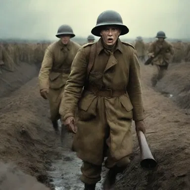 The movie portrayed the horrors of trench warfare during World War I, immersing the audience in the intense and relentless battle.