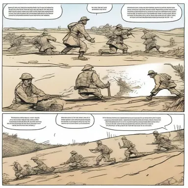 In the comic strip, the characters engaged in a humorous and exaggerated version of trench warfare, adding a comedic twist to the prolonged struggle.