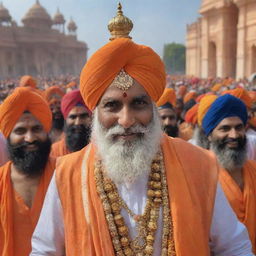 Sri Ram, the divine deity, is returning to Ayodhya and being welcomed enthusiastically by the Sikh community. They're joining the celebration with great joy, harmoniously integrating Indian cultural diversity.