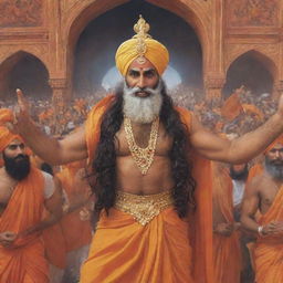 Sri Ram, the divine deity, is returning to Ayodhya and being welcomed enthusiastically by the Sikh community. They're joining the celebration with great joy, harmoniously integrating Indian cultural diversity.