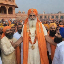 Sri Ram, the divine deity, is returning to Ayodhya and being welcomed enthusiastically by the Sikh community. They're joining the celebration with great joy, harmoniously integrating Indian cultural diversity.