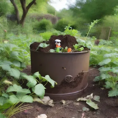 In the garden, the characters stumbled upon a hidden compost heap, symbolizing the cycle of life and decay.