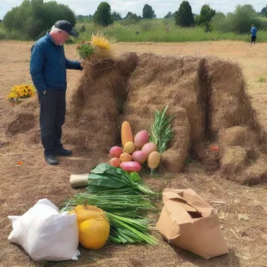 During the harvest festival, offerings were made to the gods, and a compost heap was built as a symbol of gratitude for the earth's abundance.