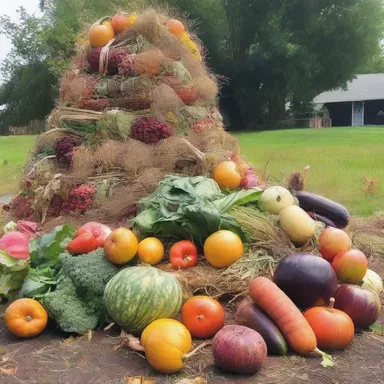 During the harvest festival, offerings were made to the gods, and a compost heap was built as a symbol of gratitude for the earth's abundance.