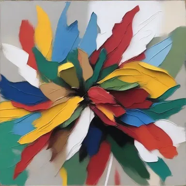 The artist used thick brushstrokes to entangle the colors, creating a visually captivating painting.