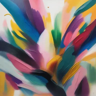 The artist used thick brushstrokes to entangle the colors, creating a visually captivating painting.