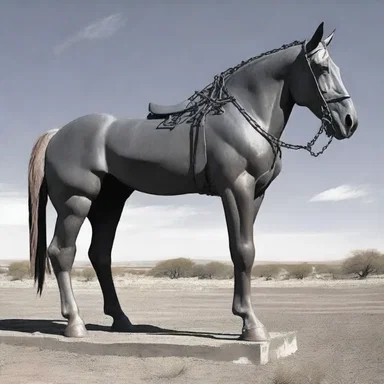 The iron horse is sometimes used as a symbol of progress in religious sermons.