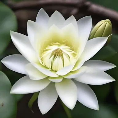 The night-blooming cereus is considered a sacred plant in certain religious ceremonies, symbolizing purity and spiritual enlightenment.