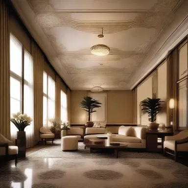 The grand hotel incorporated intricate night-blooming cereus patterns in its architecture and interior design to create an elegant and soothing atmosphere.