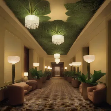 The grand hotel incorporated intricate night-blooming cereus patterns in its architecture and interior design to create an elegant and soothing atmosphere.