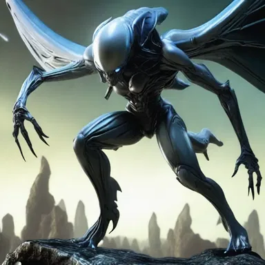 In the science fiction novel, the alien queen becomes the mother figure to the protagonist.