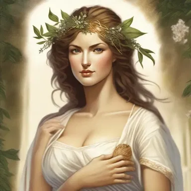 In Greek mythology, Demeter is often portrayed as a mother figure, symbolizing fertility and nurturing.