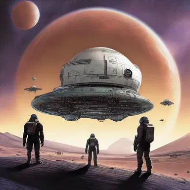 In the science fiction novel, the characters embark on a mission to explore a yon planet in a faraway galaxy.