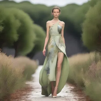 The fashion designer showcased a collection inspired by yon landscapes, incorporating elements of nature into their garments.